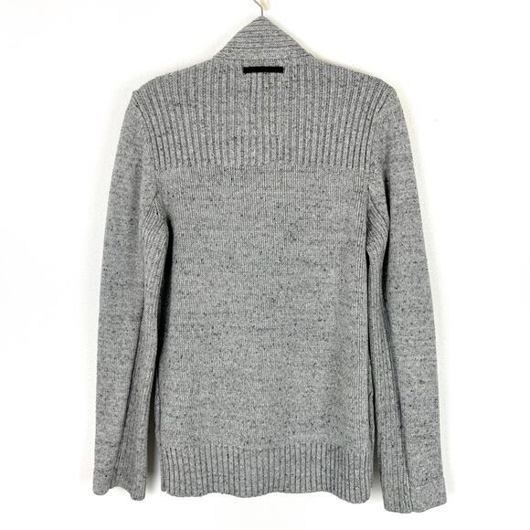 Guess Cardigan Sweater High Neck Double Button Down Pockets Long Waist Medium - Picture 2 of 10